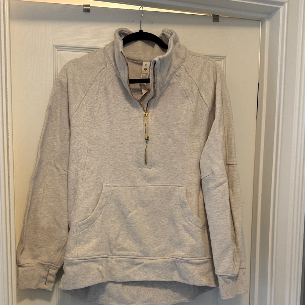 lululemon athletica Light Gray Quarter-Zip Pullover